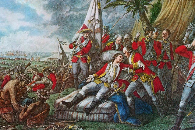 Marquis de Montcalm Dying in French and Indian War(Original Caption) Montcalm, too was killed at Quebec. Earlier he had written that he would