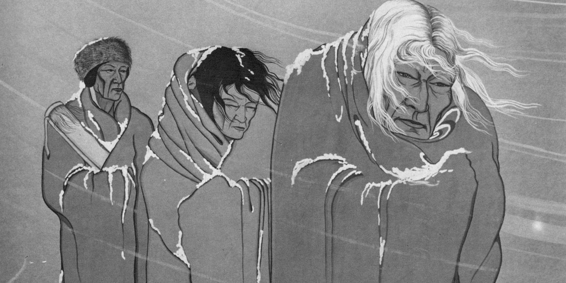 The Trail of Tears as depicted in a 1951 painting by Blackbear Bosin.