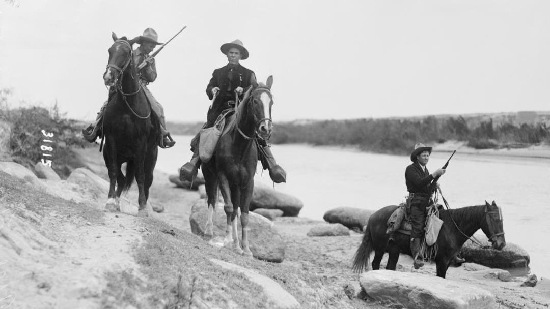 Texas Rangers patrolling the border circa 1915. (Credit: Bettmann Archive/Getty Images)