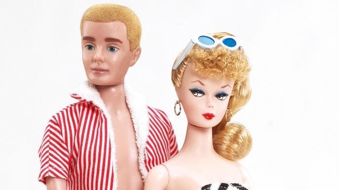 Barbie and Ken in the 1960s. (Credit: Mattel)