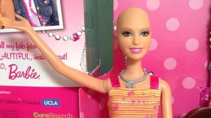 Barbie's friend Ella, known as &quot;Chemo Barbie.&quot; (Credit: Ella Chemotherapy Barbie/https://www.facebook.com/EllaChemotherapyBarbie)