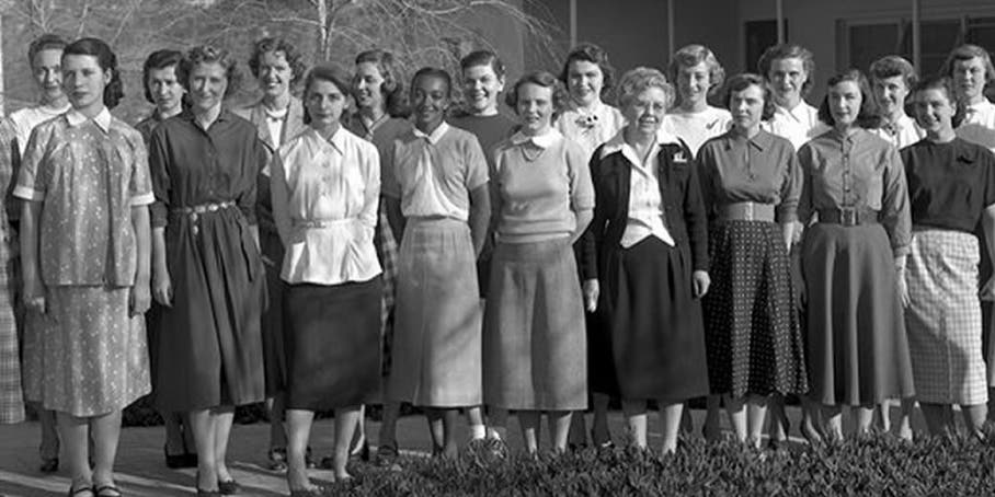 The human computers pose for a group photo in 1953.