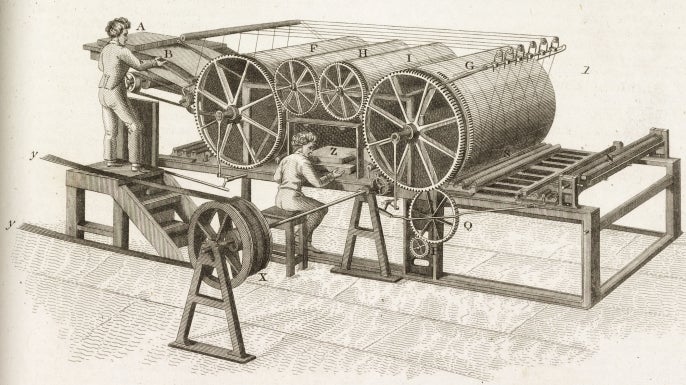 Thomas Bensley's printing press. (Credit: SSPL/Getty Images)