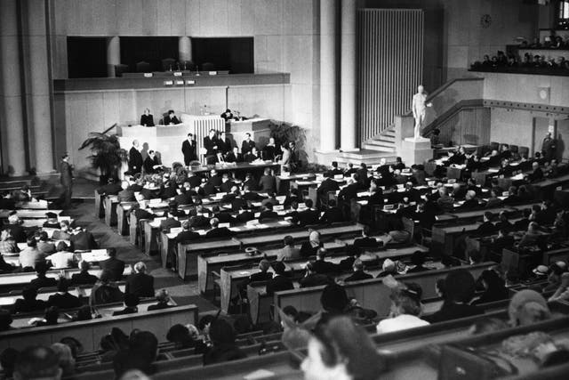 The first informal meeting of the League of Nations in Geneva