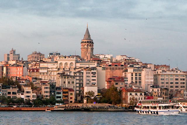 Waterfront, Istanbul Landscape photograph of the Istanbul waterfront and Bosphorus Strait in the early morning, with the city skyline visible in the background, Istanbul, Turkey, November 12, 2017. (Photo by Smith Collection/Gado/Getty Images)