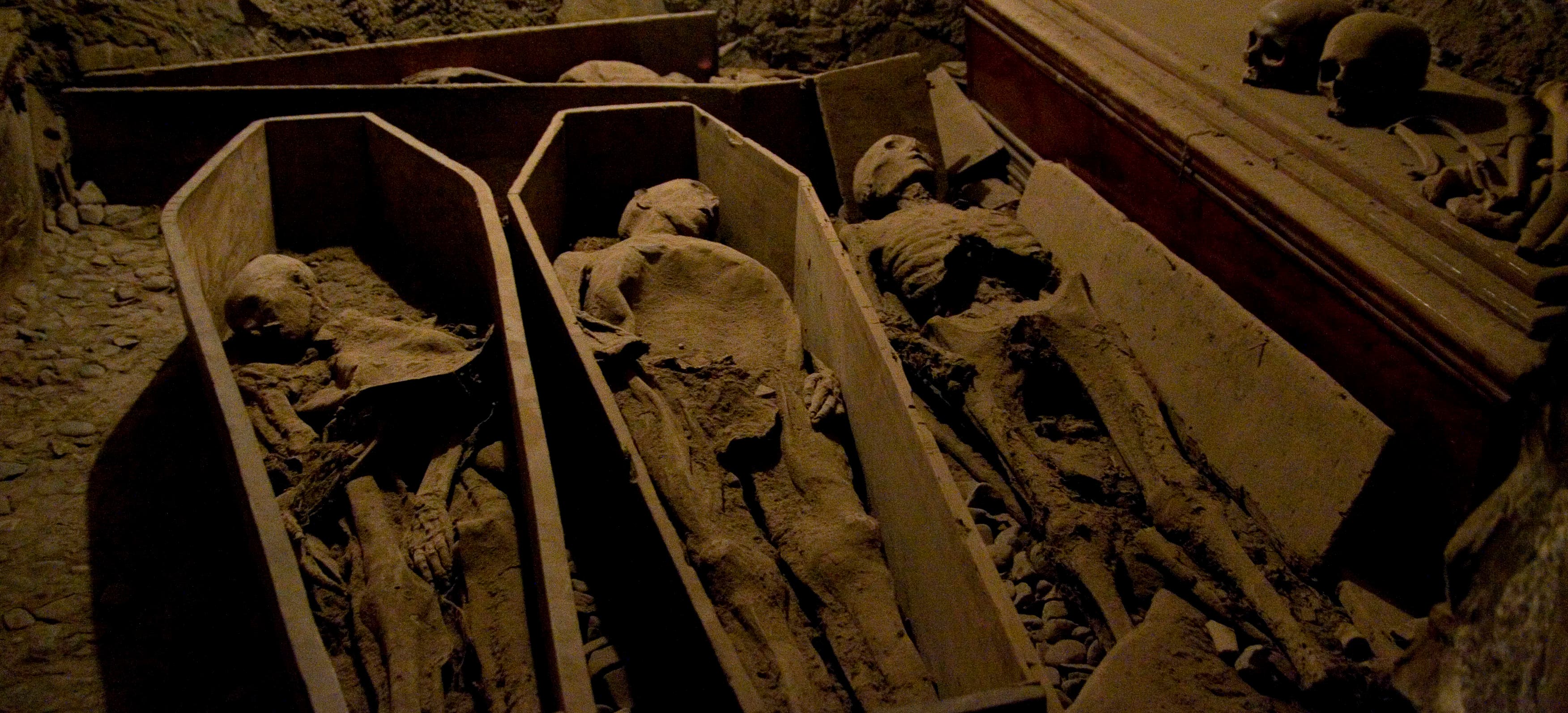 Mummies in coffins