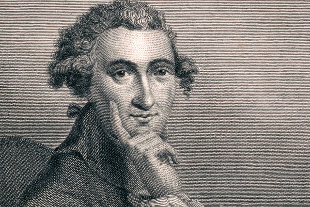 Vintage portrait of Thomas Paine (1737-1809), an English-born American political activist, philosopher, political theorist, and revolutionary whose
